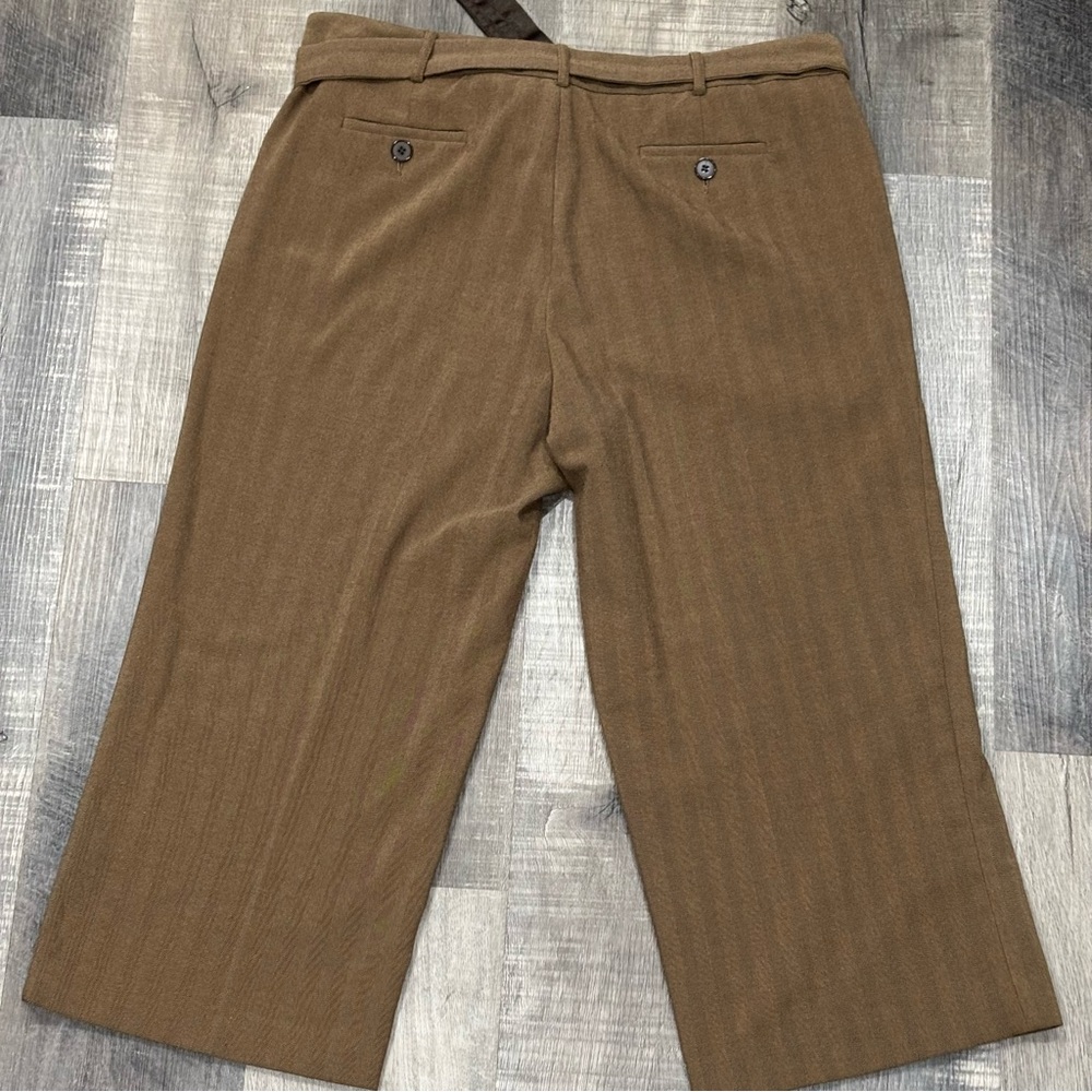 Axcess Liz Claiborne Stretch Wide Leg Cropped Trousers, Herringbone Pattern, GUC - Picture 3 of 14